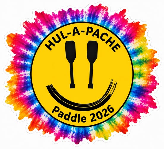 Promotional graphic for the HuApache Paddle, an Apache Shores community paddling event.